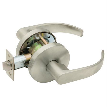 FALCON Grade 2 Communicating/Exit Cylindrical Lock, Non-Keyed, Quantum Lever, Standard Rose, Satin Nickel W161D Q 619